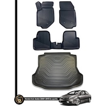 Honda Civic 3d Havuzlu Paspas Sedan 2007-2011 + Bagaj Havuzu Kauçuk Set Nova