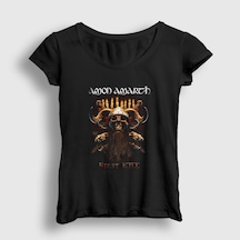 Presmono Kadın First Kill Amon Amarth T-shirt Siyah