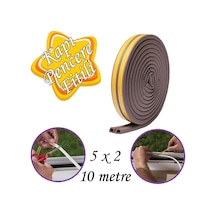 5x2 10 Metre Kapı Pencere Bandı Kahverengi Fitili Yapışkanlı Soğuk Izolasyon Bant