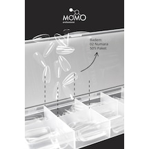 Momo Professional Soft Gel Tips Badem No:02 Tek Boy 50 Li Yedek Paket