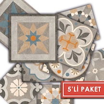Kendinden Yapışkanlı Kayısı Desenli Pvc Karo 10x10 Cm 5 Li Paket