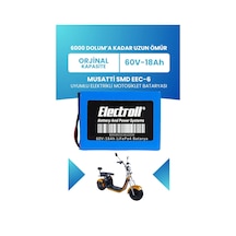 Musatti Smd Eec-6 Batarya Standart Kapasite Lifepo4 60v 18ah Elektrikli Motosiklet Bataryası