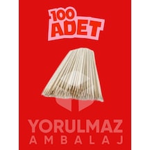 15 Cm Çöp Şiş 100 Adet Ahşap Tek Kullanımlık Mangal Ve Barbekü Şişi
