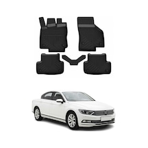 Volkswagen Passat B8 2015-2019 Uyumlu 4d Havuzlu Paspas Kauçuk Siyah 5 Parça