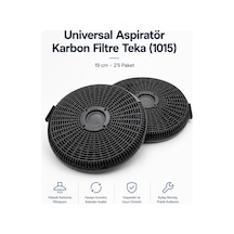Universal Aspiratör Karbon Filtre Teka 1015 19 Cm / 2 Li Paket Siyah