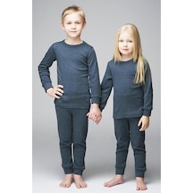 Terrien Aktivite Giysisi Konforlu Giyim Mevsimlik Giysi Thermoform Unisex Çocuk Gri Renk Termal İçlik Takım