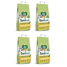 Sanicat Vegetal Clumping Litter Topaklaşan Organik Bentonit Kedi Kumu 4 x 10 L