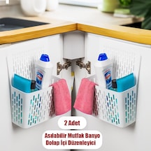 Porsima Org-52 2li Asılabilir Dolap İçi Düzenleyici Organizer Bey Beyaz