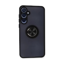 Newface Samsung Galaxy A25 5g Kılıf Montreal Yüzüklü Silikon Kapak - Siyah