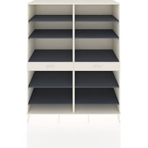 Kronos Gardrop 10 Raflı 2 Çekmeceli 176x59x221 Aytaşı-antrasit/aytaşı Antrasit/aytaşı