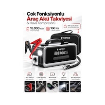 Kensa Hp-14 Oto Akü Takviye Cihazı 18000 Mah Powerbank Lastik Şişirme Kompresörü Şarjlı Araç Süpürge