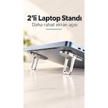 Yükseklik Ayarlı Katlanabilir Metal Laptop Tablet Standı