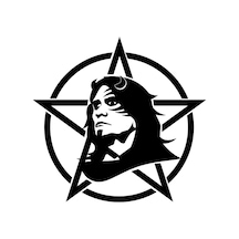 Rockçı Genç Folyo Sticker 40cm Uzunluk Siyah