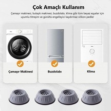 Gürültü Engelleyici Ve Kaymaz Titreşim Önleyici Kauçuk Ayak Pedleri Çamaşır Makinesi Stoper Siyah Diğer