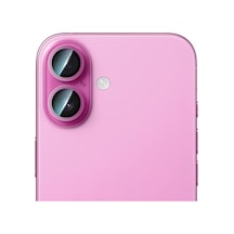 İphone 16 Plus Uyumlu Caseworld Alloy Serisi Oleofobik Anti Reflective Kamera Lens Koruyucu Pembe
