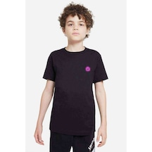 Tshirthane Hi Res Amoled Flower Baskılı Unisex Çocuk Siyah T-Shirt