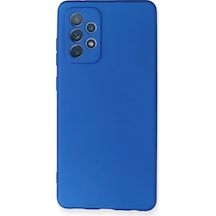 Newface Samsung Uyumlu Galaxy A72 Kılıf First Silikon - Mavi Resimdeki