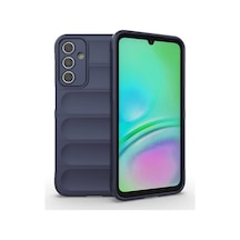 Galaxy Uyumlu A15 Kılıf Kamera Korumalı Esnek Silikon Parmak Şeritli Pazarplus Lacivert