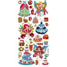 Sticker Kabartmalı Stiker Defter, Planlayıcı Etiket Sk097 9x18 Cm- Peri Kız Giydirme