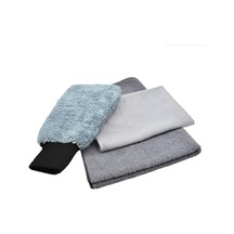 Mikrofiber Oto Yıkama Seti - 3'lü Temizlik Paketi Açık Indigo