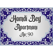 Apartman İsim Levhası Mod11 Parlak Aliminyum Levhaya Baskılı