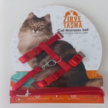 Petty Comfort-ayarlanabilir-kedi Tasma Seti-kedi Göğüs Tasması Ve Gezdirme Kordonu-kedi Tasması-yerli Üretim-moder Genel