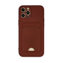 Apple iPhone Uyumlu 12 Pro Max Kılıf Kelvin Kartvizitli Silikon - Bordo Bzsxx00 1