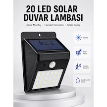 Su Geçirmez Ip65 20 Led Solar Sensörlü Bahçe Ve Veranda Aydınlatma Yeni Nesil Çok Renkli