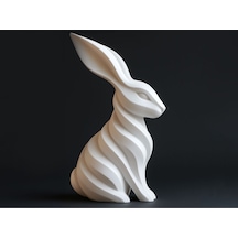 14cm Tavşan Figürü Minimalist Ev Aksesuarı Biblo Dekor Ürünü