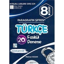 8.Sınıf LGS Türkçe 20 Fasikül Deneme - Mehmet Vicdan - Paragrafın Şifresi