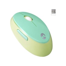 Everest Round Km-6282 Renkli Tuşlu Yeşil Kablosuz Q Multimedia Klavye + Mouse Set Kdo