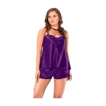 Moongırl Kadın Saten Gecelik 10120 Mor