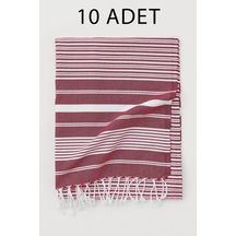 Mulberry Maryon 10 lu Peştemal %100 Pamuk Bordo Bordo