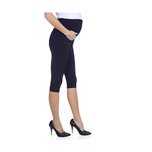 Luvmabelly Maternity 8003-8004-8010 Hamile Kapri Pamuk Tayt-lacivert