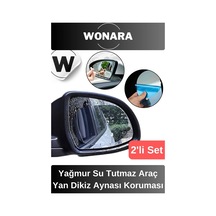 Özel Üretim Yağmur Kaydırıcı Buğu Önleyici Su Tutmaz Araba Yan Dikiz Aynası Koruma Filmi 2'li Set