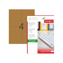 Tanex Tw-2204 105X148.5MM X100 Adet Pastel Kraft Etiket X5Pk.