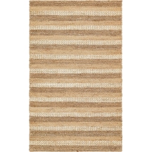 Eko Halı Netra S-1410 Natural Xw Farklı Örgü Dokusuna Sahip El Dokuma Naturel Jüt Hasır Halı - 200X300