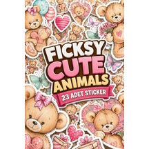 Sevimli Ayıcık Teddy Bear Sevgililer Günü Temalı Sticker Seti - 23 Adet Etiket Çıkartma Diğer