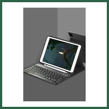 Bezos Apple iPad Uyumlu Pro 11 2022 Kılıf Kc01 Smart Klavyeli Tablet Kılıfı - Siyah Bzs01
