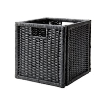 Sepet Kutu Düzenleyici Siyah Renk MeridyenDukkan 32x34x32 cm 1 Ad