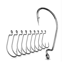 Hokkaido 50 Adet No:2/0 Offset,jig Head,silikon,,delikli İğne,