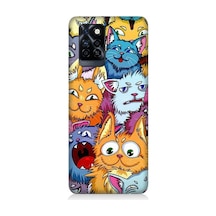 Infinix Note 10 Pro Uyumlu Sevimli Kedi Ve Köpekler Desenli Silikon Kılıf