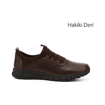 Gönderi(R) Gönderi R Kahverengi Lastik Bağcıklı Hakiki Deri Comfort Sneaker Kahverengi