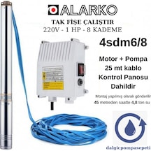 Alarko 4Sdm6 8 Dalgıç Pompa Set Halinde - 25 Mt Kablolu - Panolu