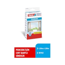 Sineklik, Standart, Cırt Bantlı, Pencere İçin, Kesilerek Ayarlanabilir, Beyaz, 1.30m X 1.50m