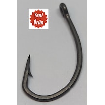 Sazan Avı Kurv Shank Model Teflon Siyah Delikli Olta Iğnesi No:2