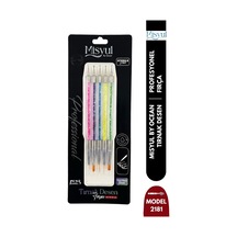 Misyul Tırnak Desen Fırçası 5'li Simli Karışık Renk Mıs-2181