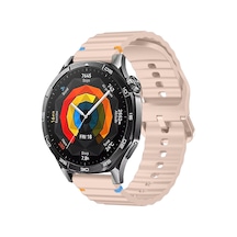 Huawei Watch Gt2 46 Gt2 Pro 46 İle Uyumlu Dalga Desenli Tokalı Yumusaş Soft Silikon Kordon