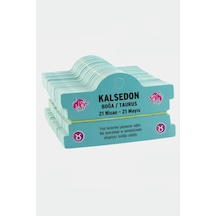 Kalsedon - 779 - - Boğa Burç Bileklik - Novapazr - Kartı-açık Mavi