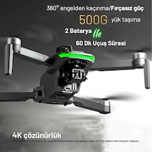Piha S155 Drone 3 Axis Gimbal 2 Batarya İle 60 Dakika Uçuş Süresi Beni Takip Et Modu 4K HD Kamera Ve Lazerli Engelden Kaçınma Modu